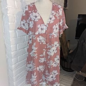 Crescent Pink Floral Dress